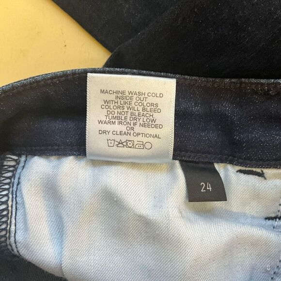 Flying Monkey Women’s Size 24 Dark Blue Wash Pleated Middle Straight Leg - Picture 11 of 12